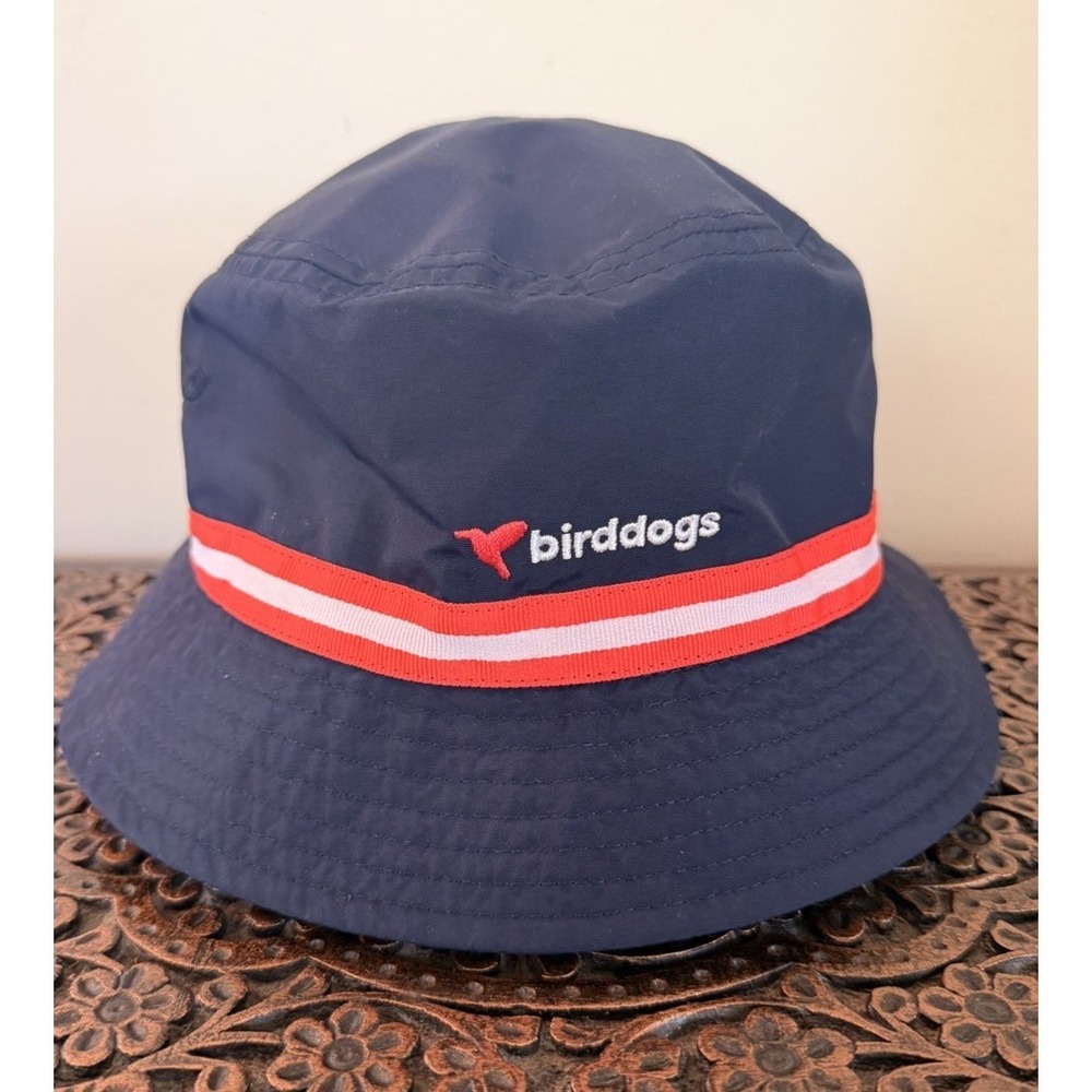 Birddogs Bucket Hat Mens OSFM Navy Blue Golfcore Sporty Nylon Sun Hat Summer